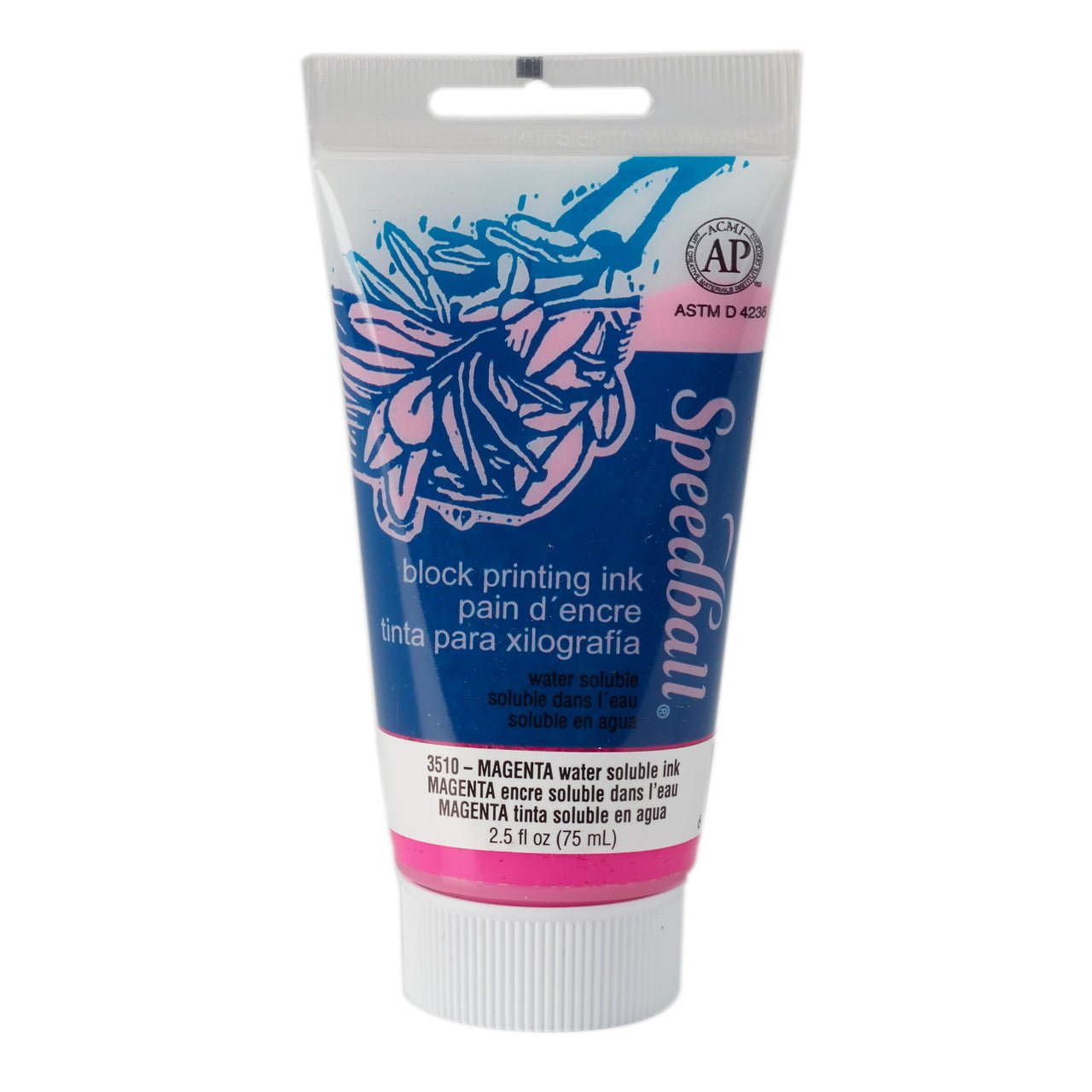 Speedball Block Printing Ink - Water Based 2.5 fl oz (75cc) Magenta - merriartist.com