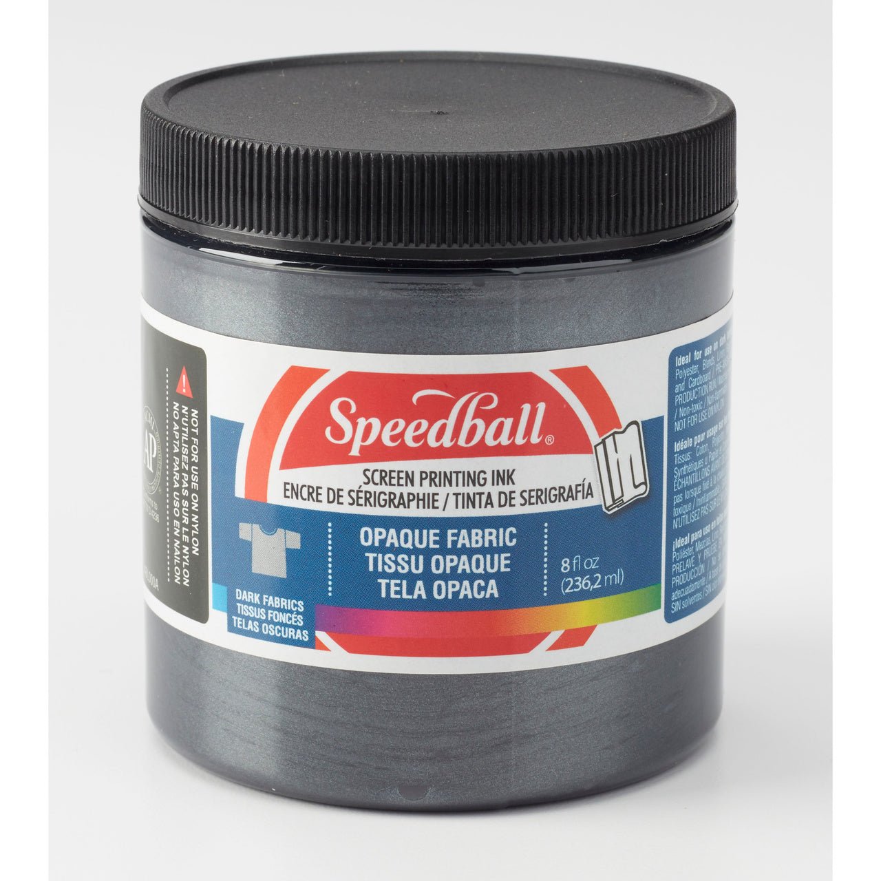 Speedball Fabric Screen Printing Ink - 8 oz Opaque Black Pearl - merriartist.com