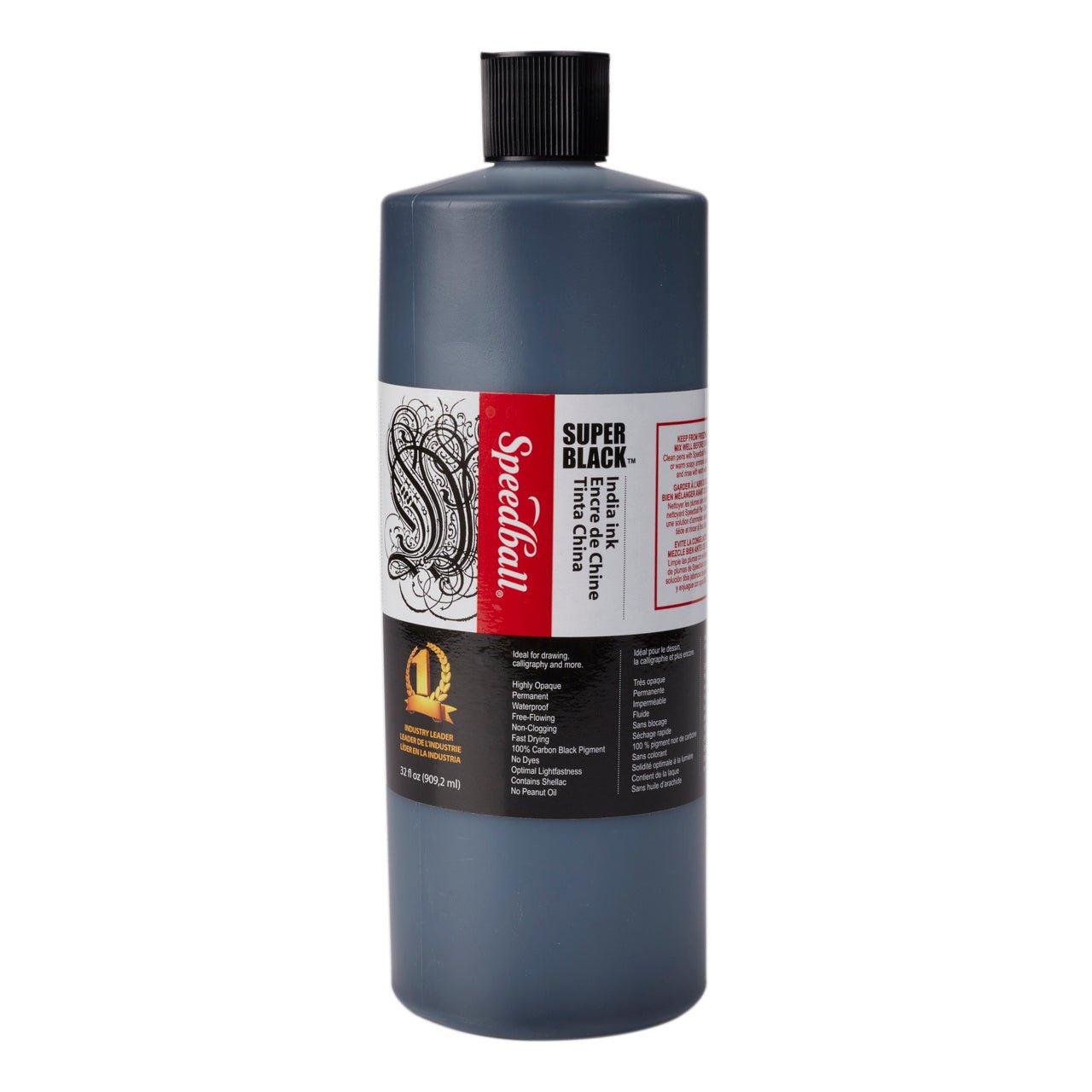 Speedball Super Black India Ink 32 oz - merriartist.com