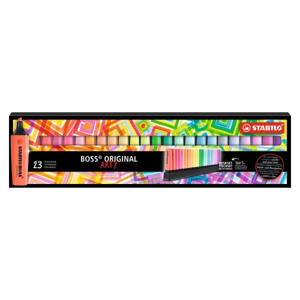 Stabilo Boss Original Fluorescent + Pastel Colour | Pack of 23 Highlighters  