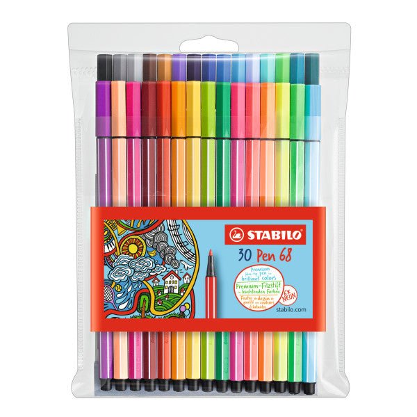 Stabilo Pen 68 Marker Set Wallet Set of 30 - merriartist.com