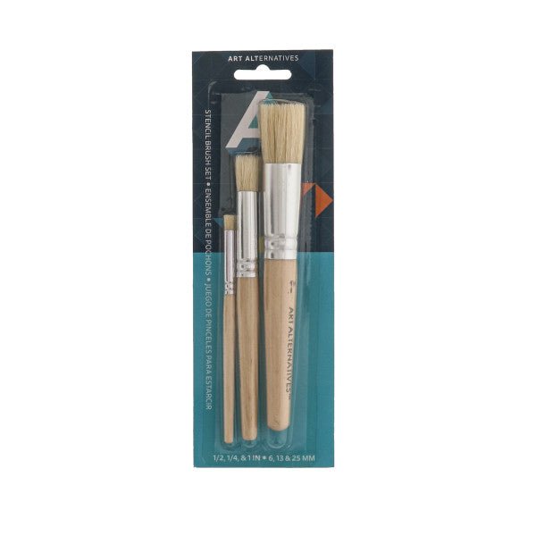 Stencil Brush Set of 3 - merriartist.com