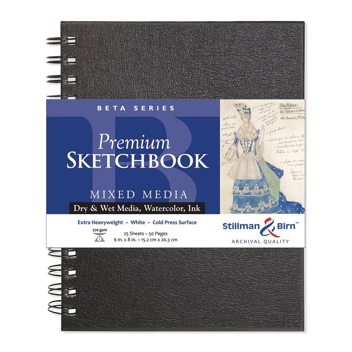 Stillman & Birn Beta Wirebound Sketchbook 6x8 inch - merriartist.com