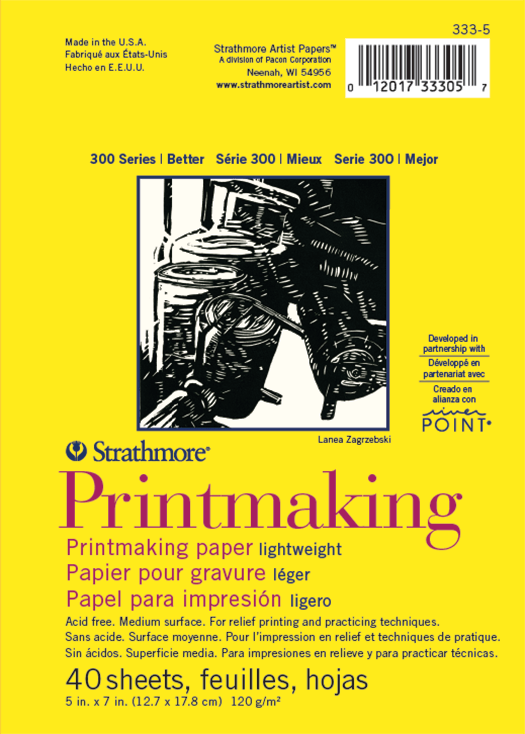 Strathmore 300 Series Printmaking Paper 5X7 40 Sheet Pad - merriartist.com