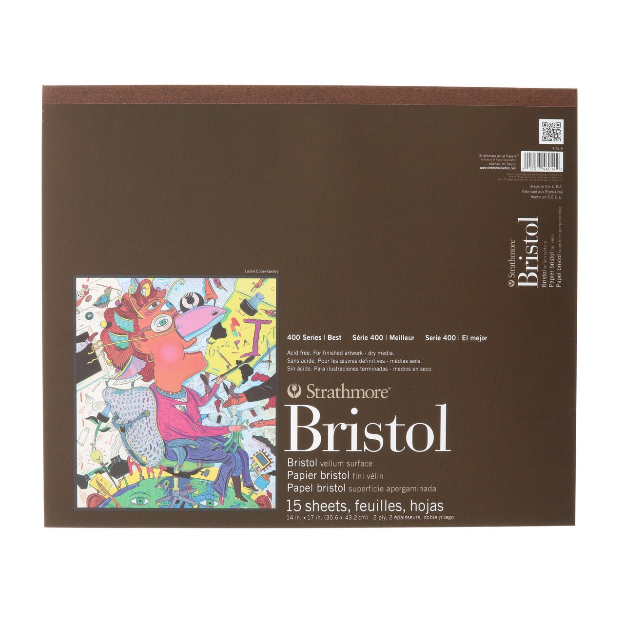 Strathmore 400 Series Vellum Bristol - 15 sheet pad - 14x17 inch - merriartist.com