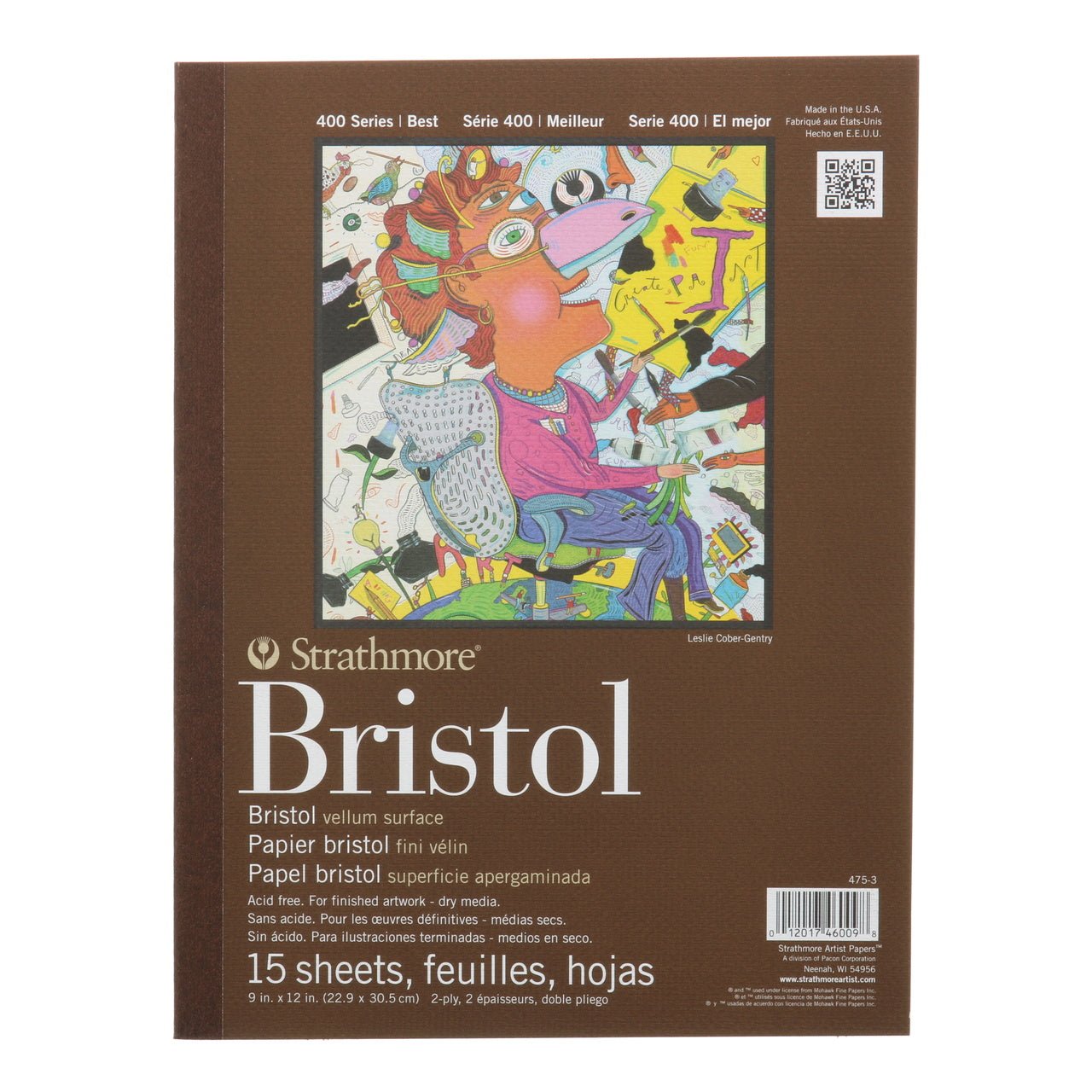 Strathmore 400 Series Vellum Bristol - 15 sheet pad - 9x12 inch - merriartist.com