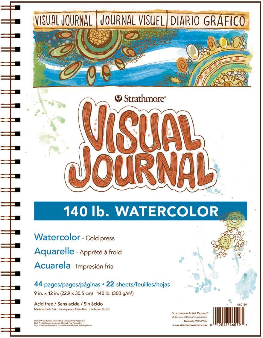 Strathmore Visual Journal - 140 lb Watercolor - 9X12 - merriartist.com