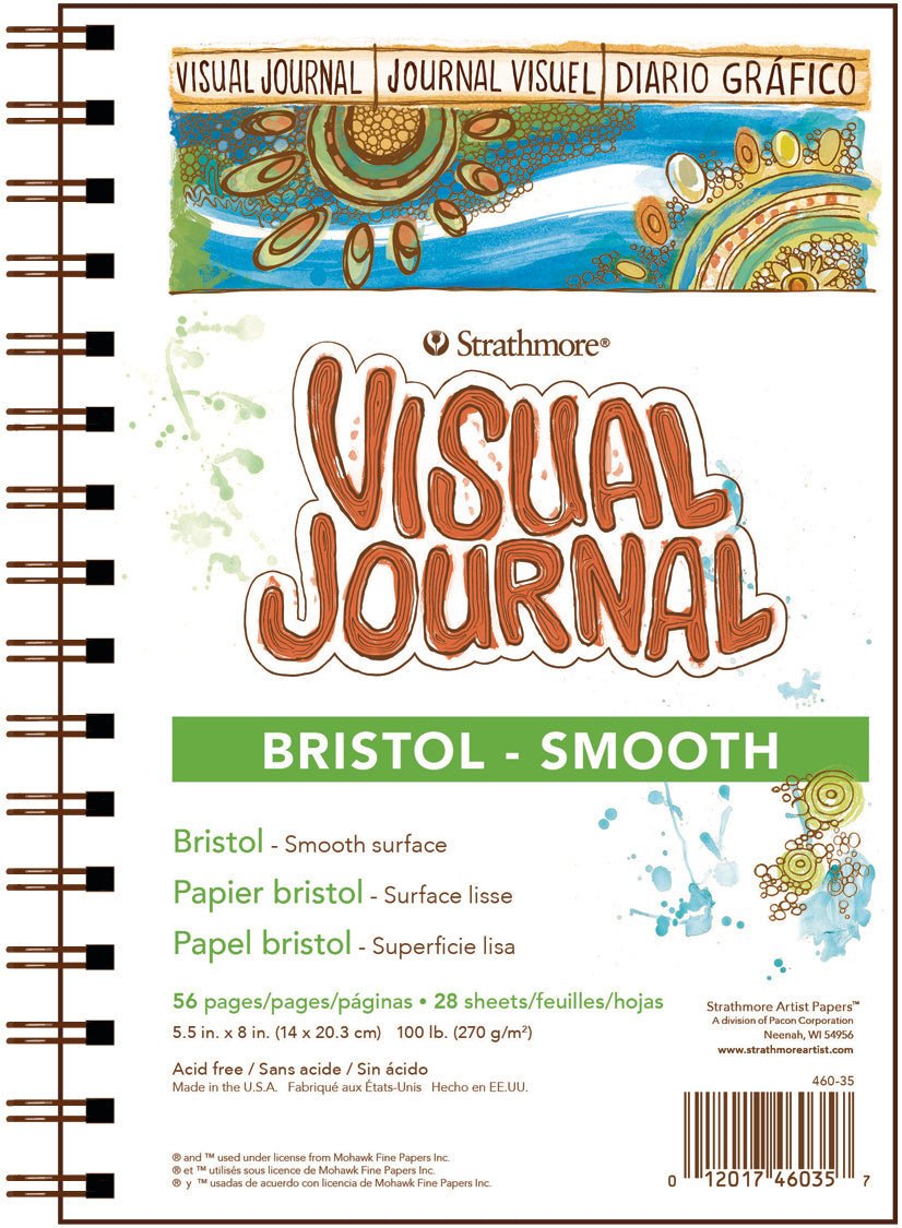 Strathmore Visual Journal - Smooth Bristol - 28 Sheet Pad 5.5x8 inch - merriartist.com