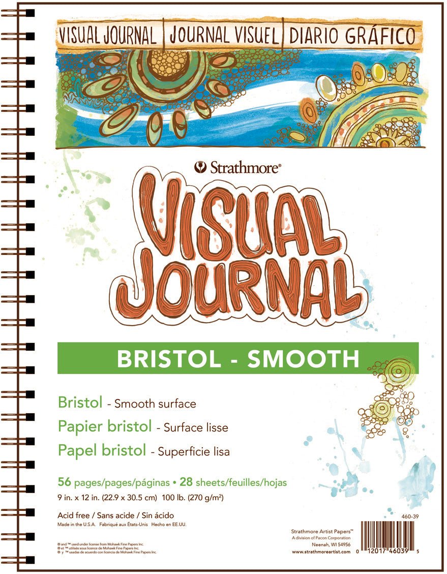 Strathmore Visual Journal - Smooth Bristol - 28 Sheet Pad 9x12 inch - merriartist.com