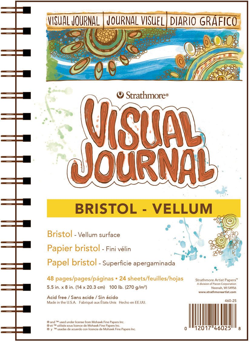 Strathmore Visual Journal - Vellum Bristol - 24 Sheet Pad 5.5x8 inch - merriartist.com