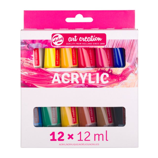 Talens Art Creation Acrylic Set - 12 ml Tubes - 12 Colors - merriartist.com