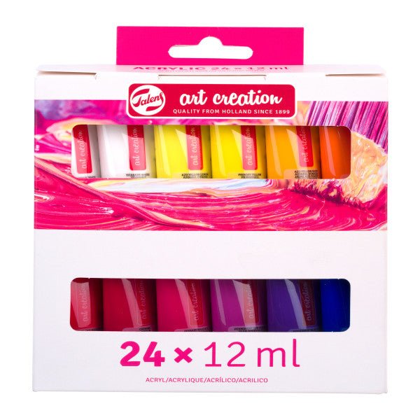 Talens Art Creation Acrylic Set - 12 ml Tubes - 24 Tube Set - The Merri Artist - merriartist.com