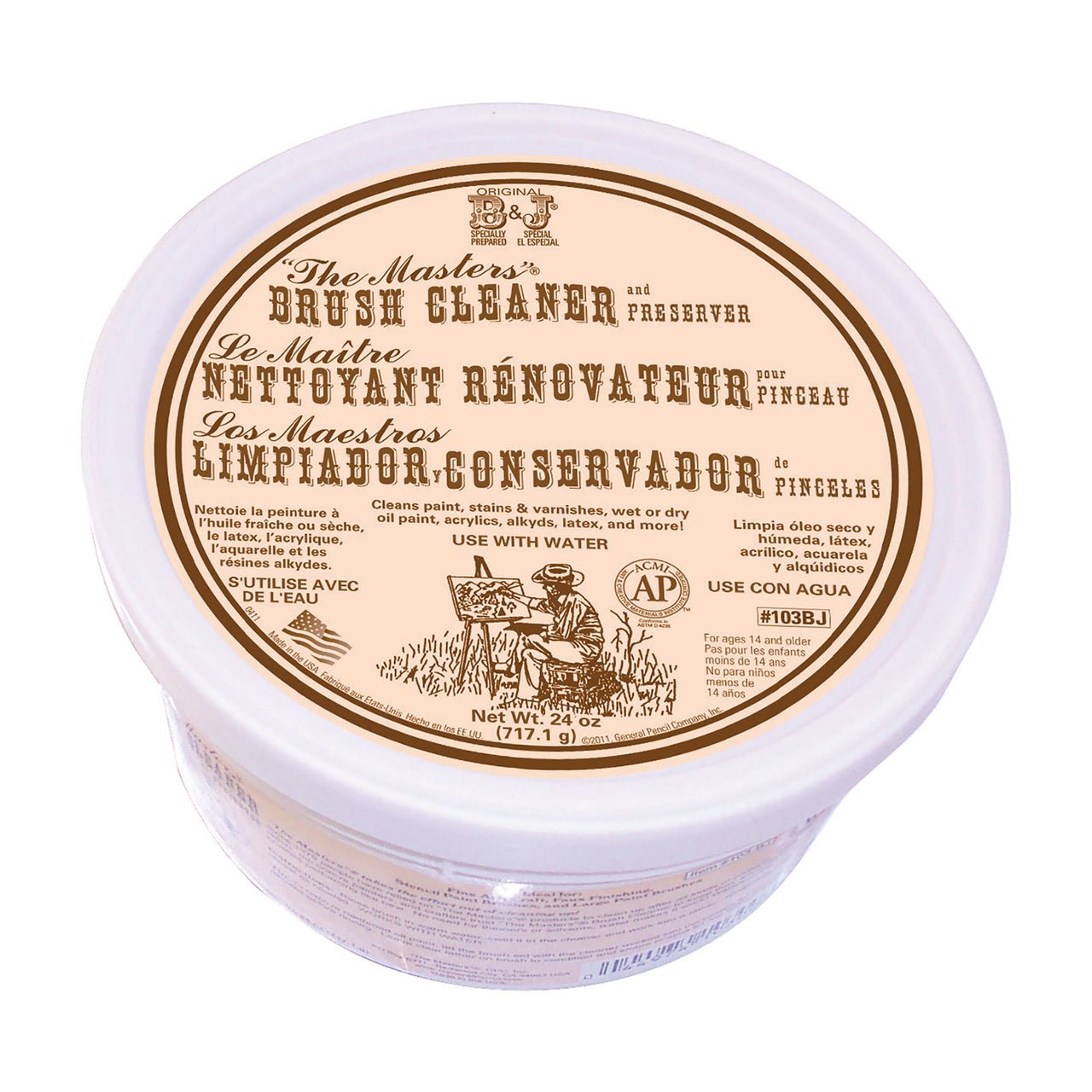 The Masters Brush Cleaner 24 oz tub - merriartist.com