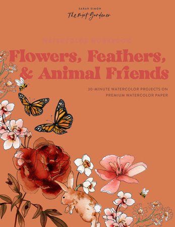 The Mint Gardener - Watercolor Workbook: Flowers, Feathers, and Animal Friends - merriartist.com