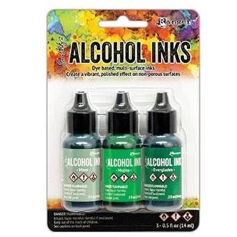 Tim Holtz Alcohol Ink Set of 3 - Mint/Green Spectrum - merriartist.com