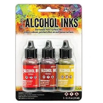 Tim Holtz Alcohol Ink Set of 3 - Orange/Yellow Spectrum - merriartist.com