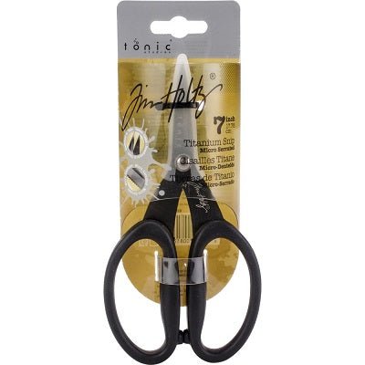 Tim Holtz Kushgrip Non-Stick Micro Serrated Scissors 7 inch - merriartist.com