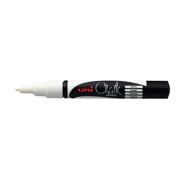 UNI Chalk Marker PWE-3MS Fine - White - merriartist.com