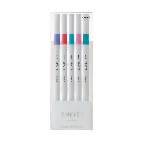 Uni Emott Ever Fine Pen 0.4mm - 5 Pen Set 5 - merriartist.com