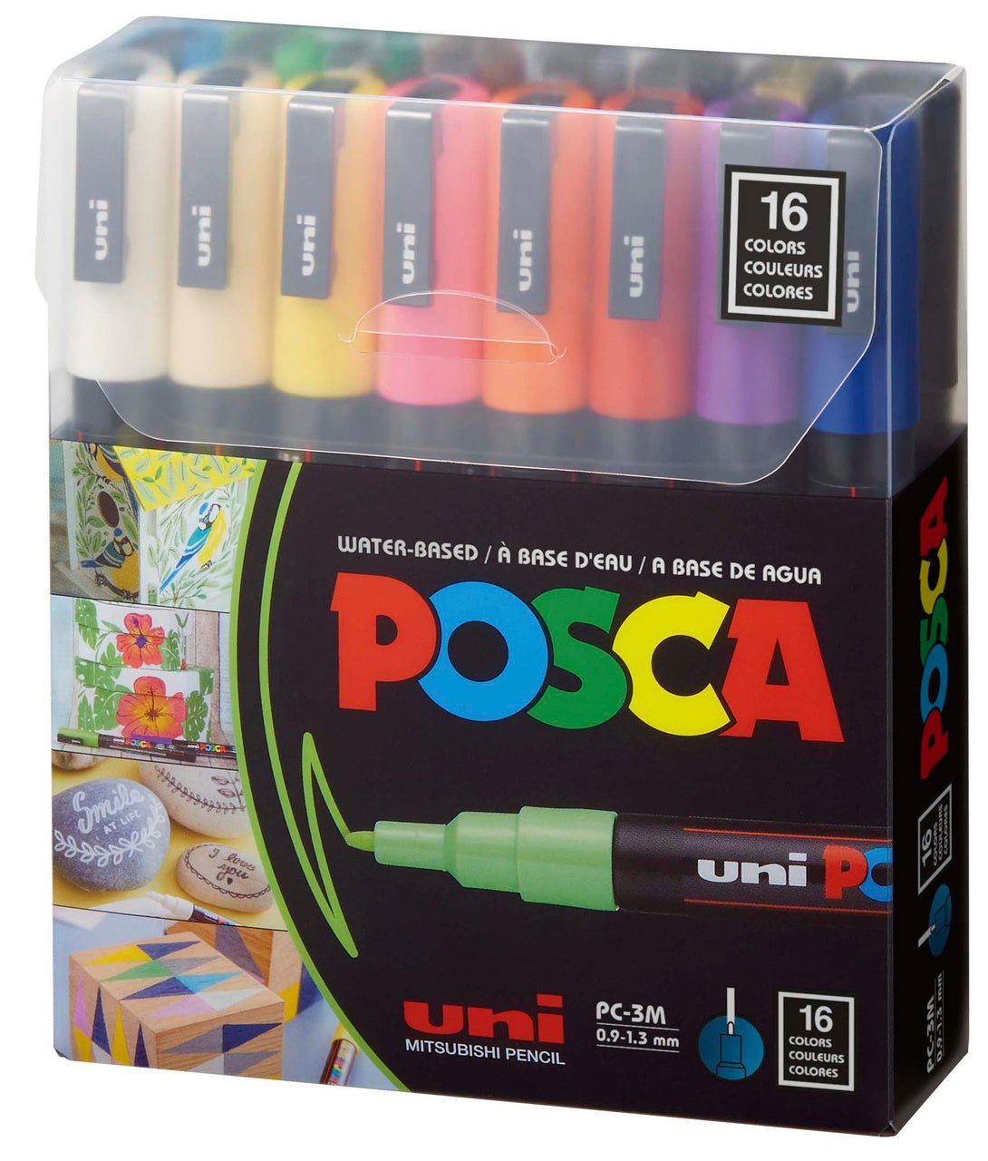 uni POSCA Acrylic Paint Marker PC-3M Fine 16 Color Set