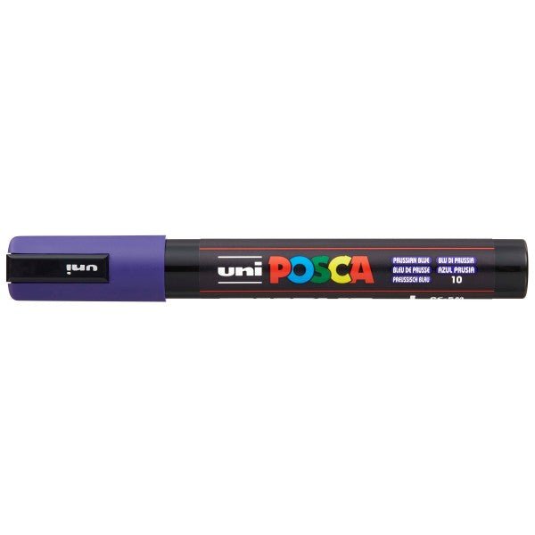 uni POSCA Paint Marker PC-5M Medium Bullet Tip - Prussian Blue - merriartist.com