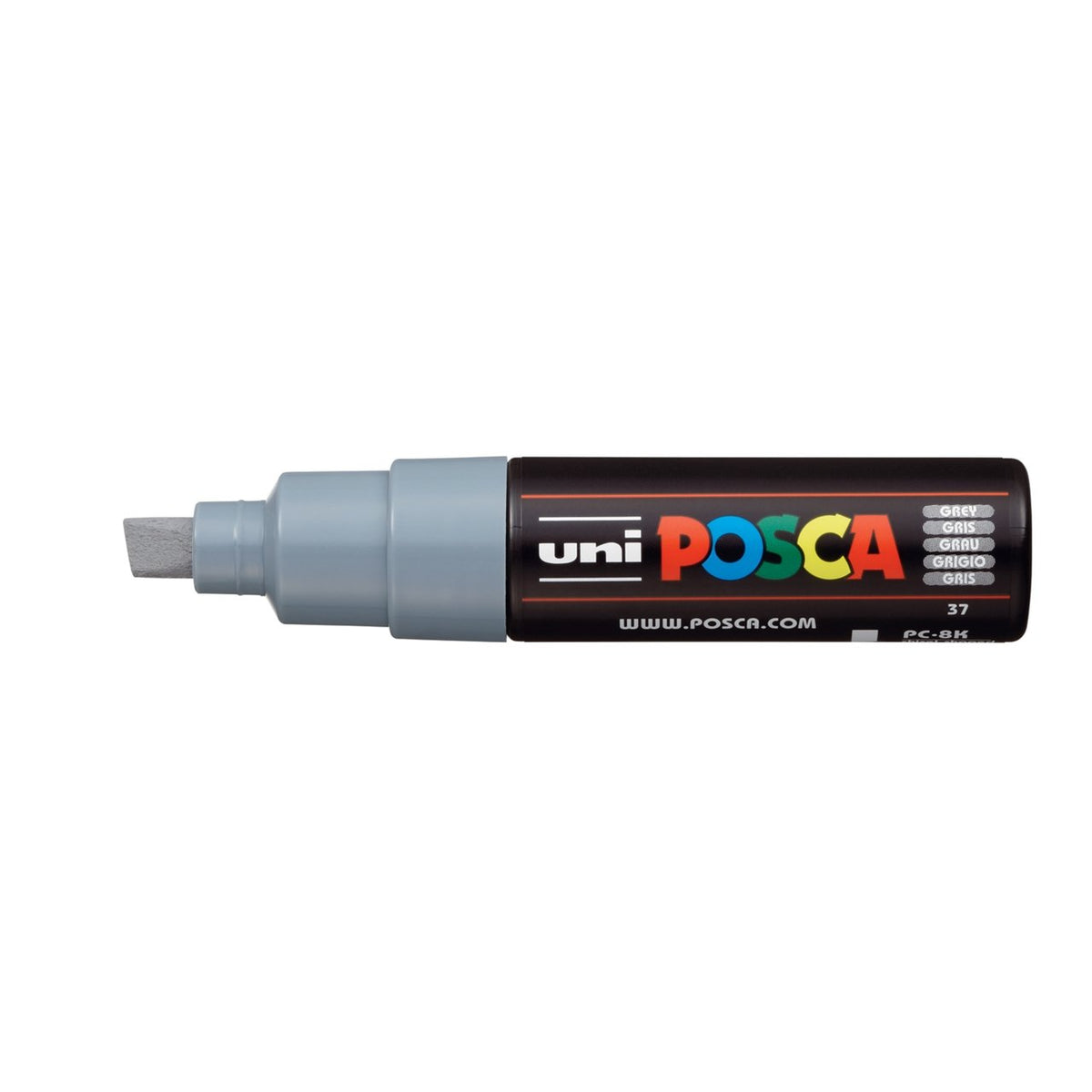 uni POSCA Paint Marker PC-8K Broad Chisel Tip - Grey - merriartist.com