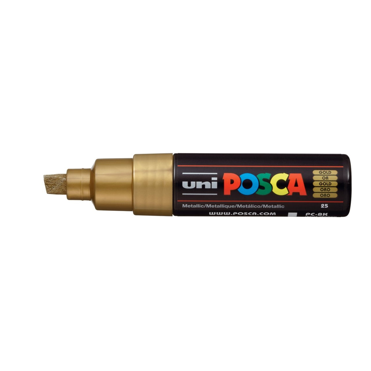 uni POSCA Paint Marker PC-8K Broad Chisel Tip - Metallic Gold - merriartist.com
