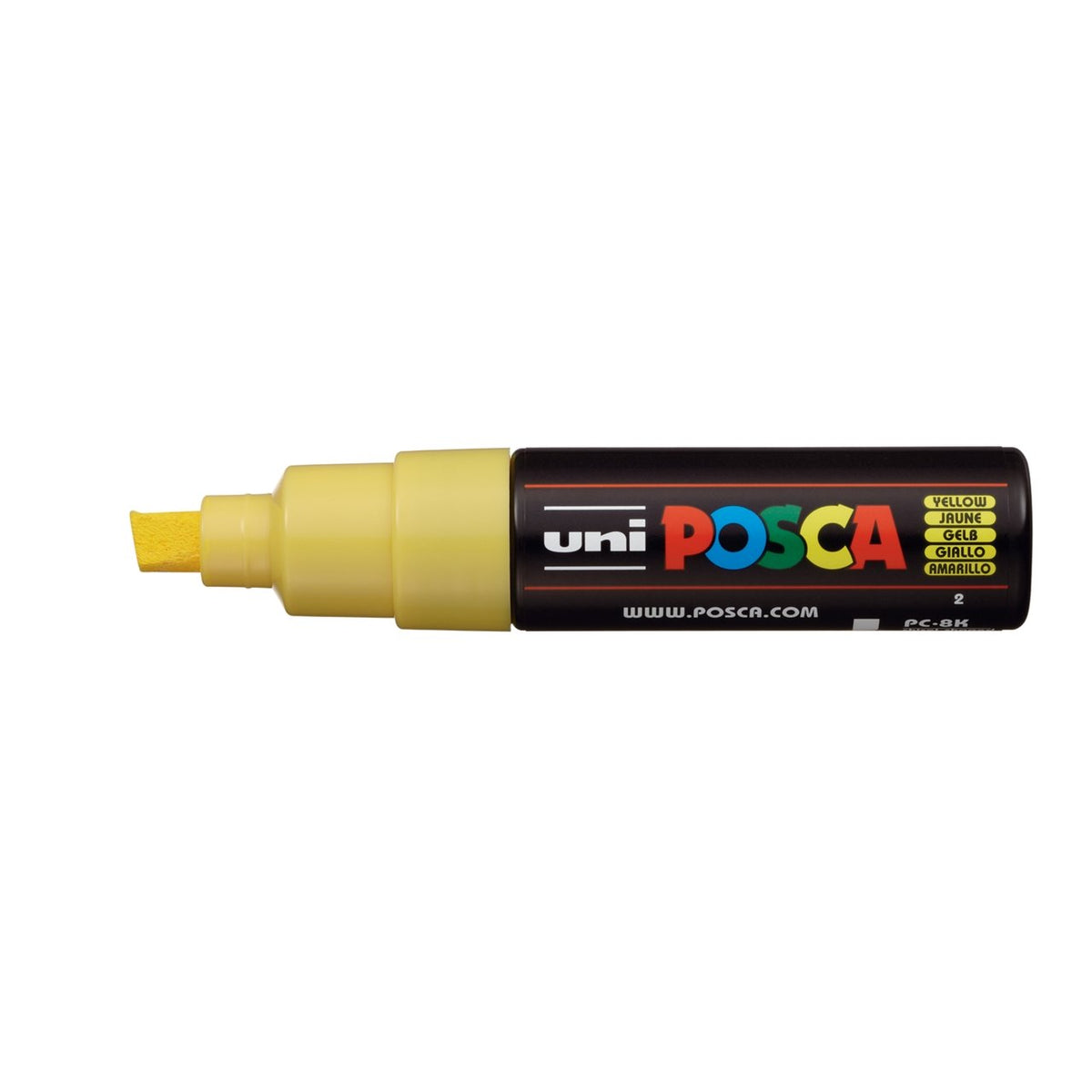 uni POSCA Paint Marker PC-8K Broad Chisel Tip - Yellow - merriartist.com