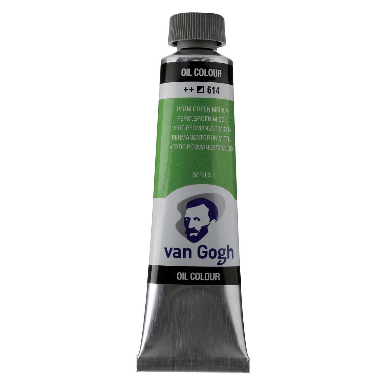 van Gogh Oil Paint 40 ml - Permanent Green Medium - merriartist.com