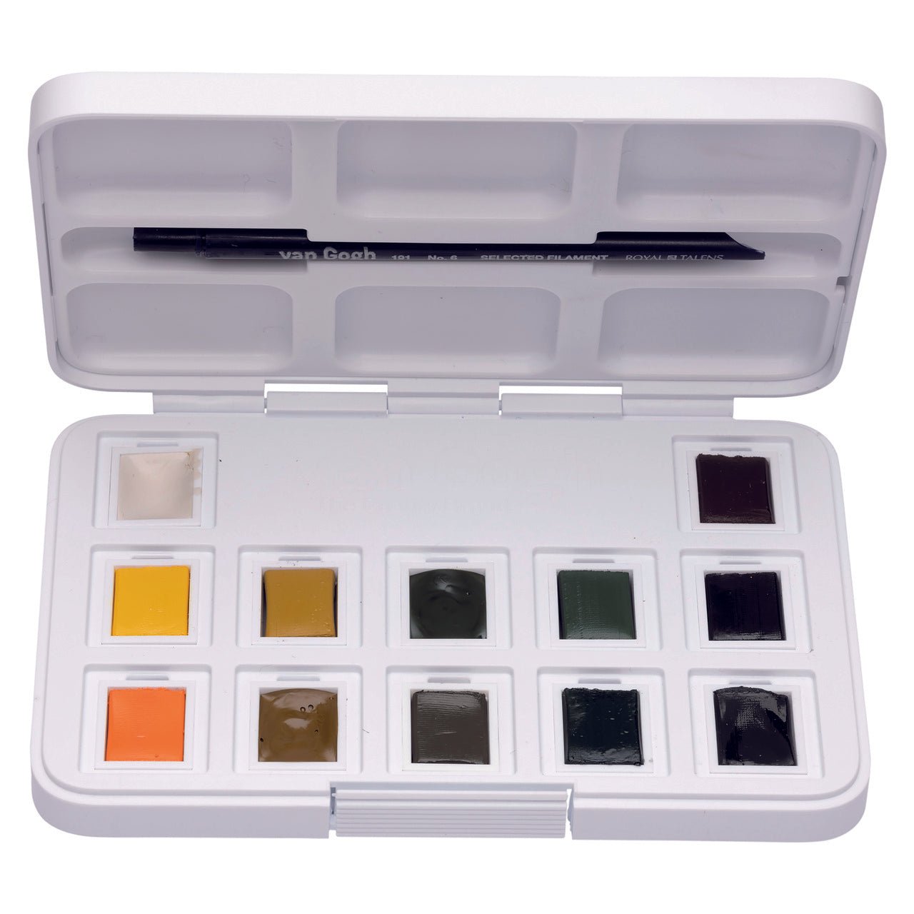 van Gogh Watercolor Pocket Box 12 Pan Set - Shades of Nature - merriartist.com