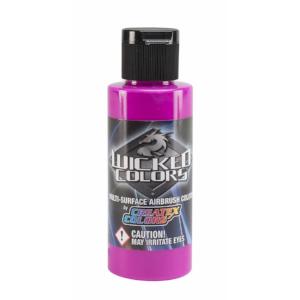 Wicked Multi-Surface Airbrush Colors - W021 Fluorescent Raspberry 2 oz - merriartist.com