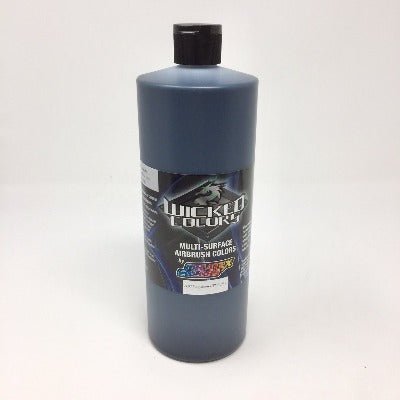 Wicked Multi-Surface Airbrush Colors - W031 Opaque Jet Black 32 oz - merriartist.com