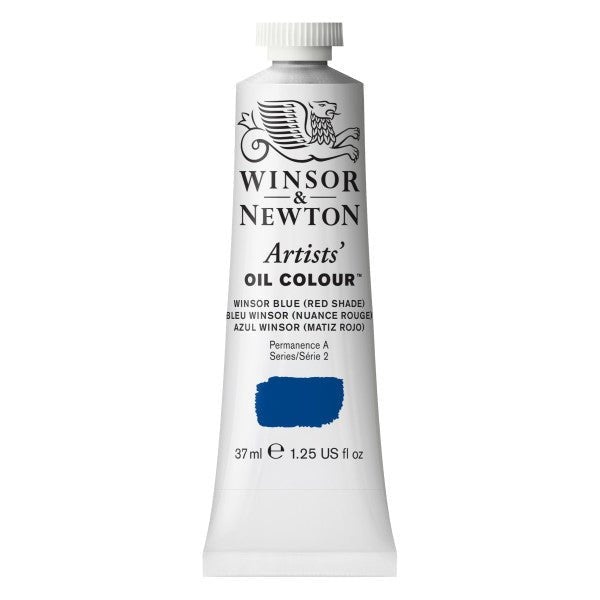 Winsor & Newton Artist Oil Winsor Blue (red shade) 37ml - merriartist.com