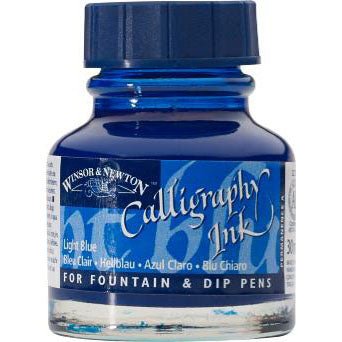 Winsor & Newton Calligraphy Ink 30ml Light Blue - merriartist.com