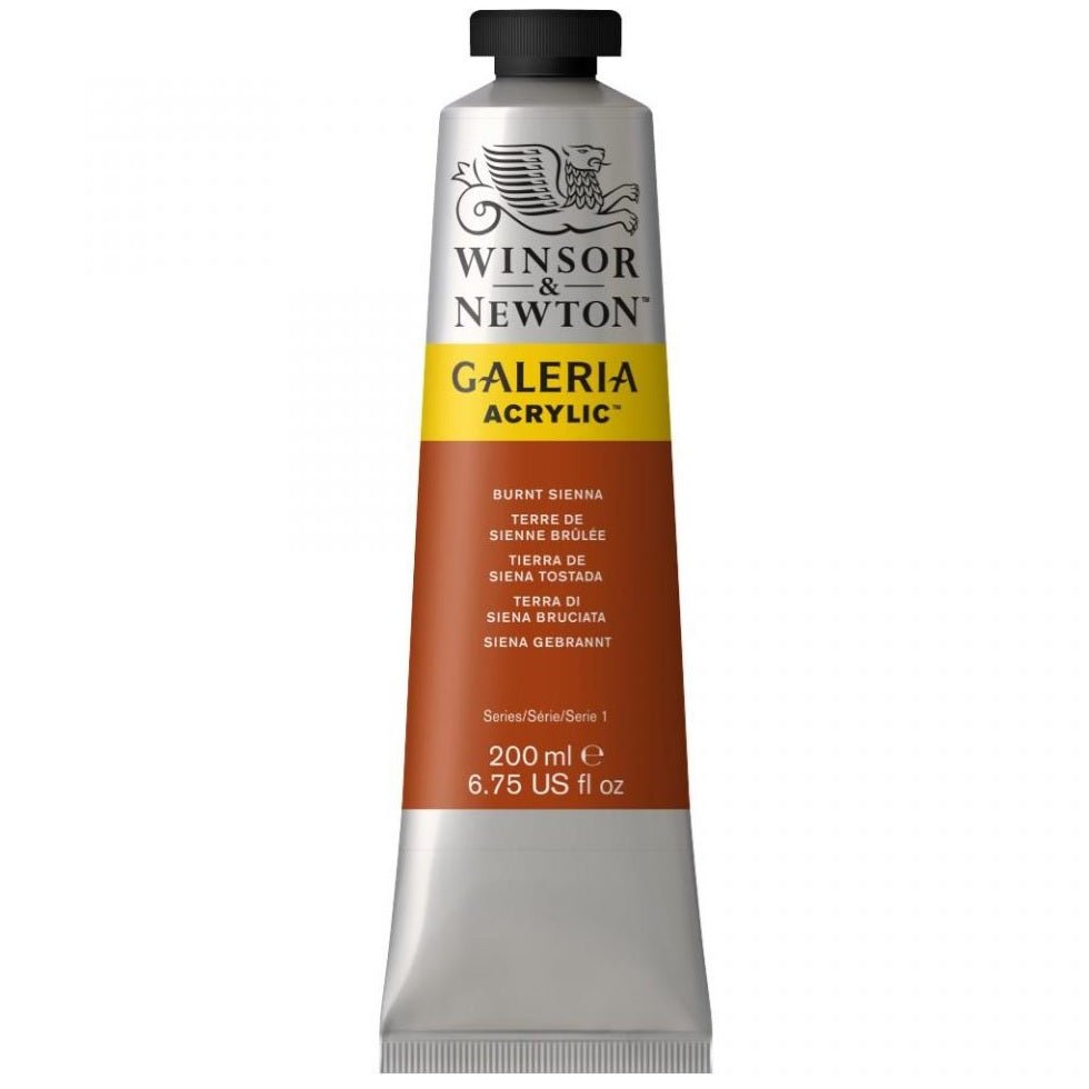 Winsor & Newton Galeria Acrylic Burnt Sienna 200 ml - merriartist.com