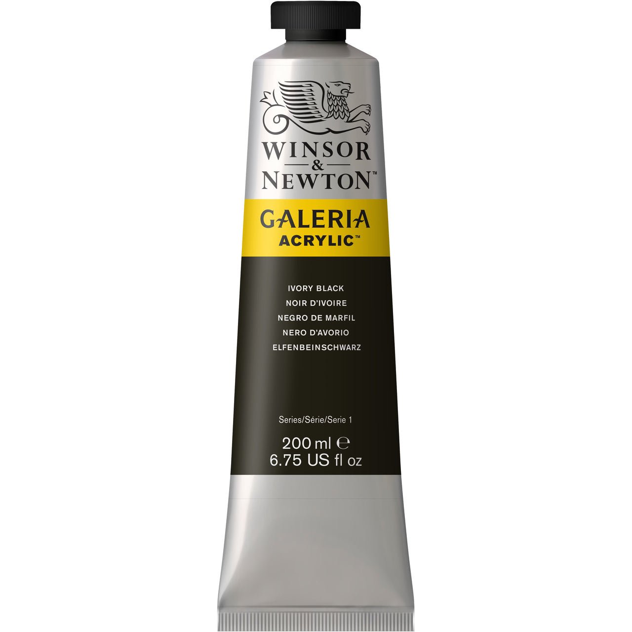 Winsor & Newton Galeria Acrylic Ivory Black 200 ml - merriartist.com