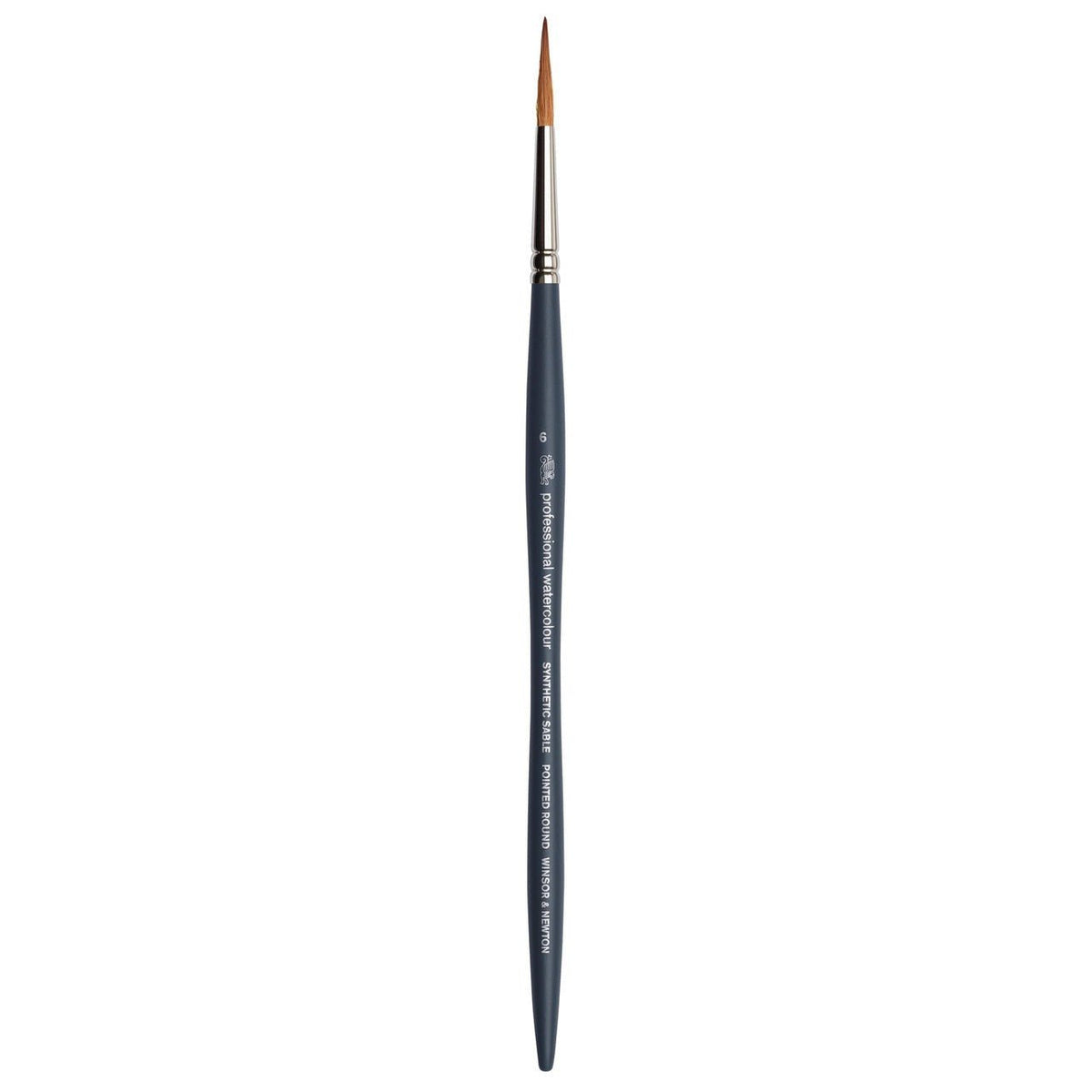 Winsor & Newton Professional Watercolor Synthetic Sable Brush - Pointed Round 6 - merriartist.com
