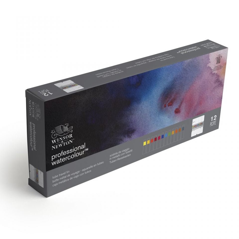 Winsor & Newton Professional Watercolour Tube Travel Tin - 12 Tubes (previously named Lightweight Sketchers Box) - The Merri Artist - merriartist.com