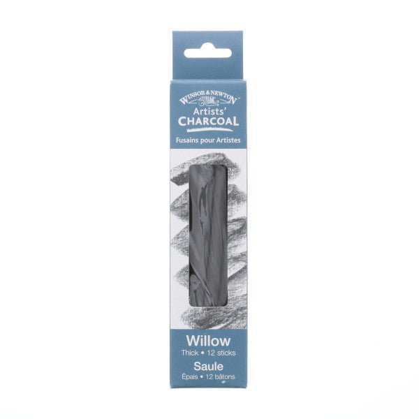 Winsor & Newton Willow Charcoal - Box of 12 thick sticks - merriartist.com
