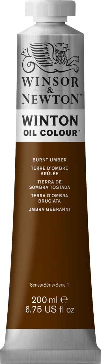 Winsor & Newton Winton Oil Paint - Burnt Umber 200 ml - merriartist.com