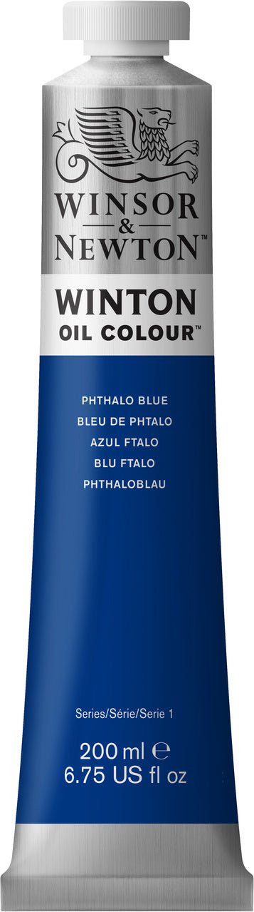 Winsor & Newton Winton Oil Paint - Phthalo Blue 200 ml - merriartist.com