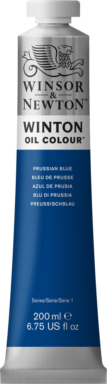 Winsor & Newton Winton Oil Paint - Prussian Blue 200 ml - merriartist.com