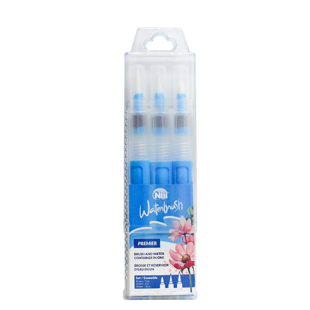 Yasutomo KWBPSET – Niji Premier Waterbrush 3 Piece Set - merriartist.com