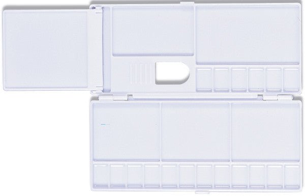 Yasutomo Plastic Fold Up Watercolor Palette 8 1/4" x 3 3/4" x 5/8" - The Merri Artist - merriartist.com