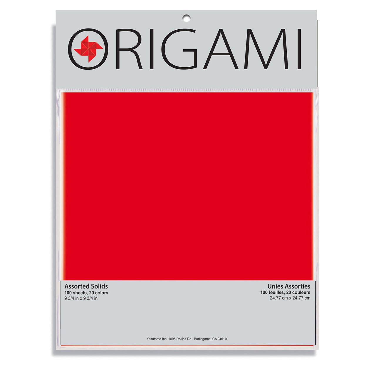 Yasutomo Traditional Origami Paper 9 3/4 inch Assorted Colors 100 Pack - merriartist.com