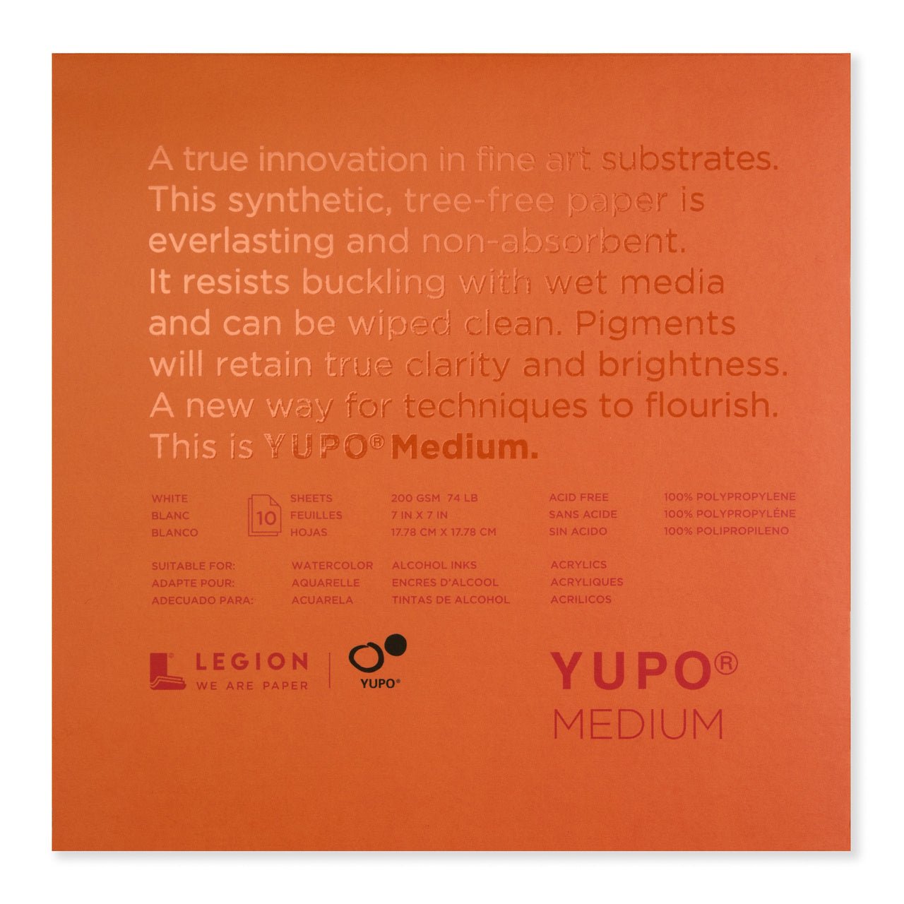 Yupo Medium Pad - 7x7 inch - 10 Sheets - merriartist.com