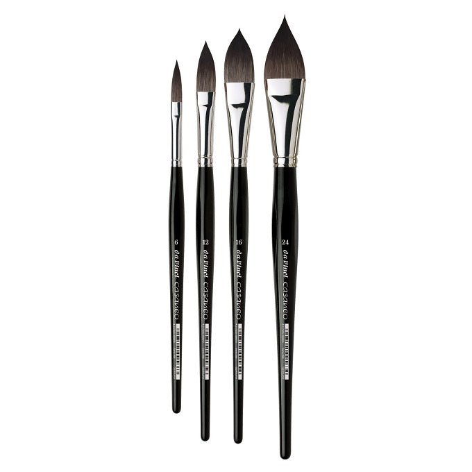 da Vinci Casaneo Series 898 Pointed Oval Wash Watercolor Brushes - merriartist.com