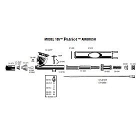 Replacement Parts for Badger 105 Patriot Series Airbrushes - merriartist.com