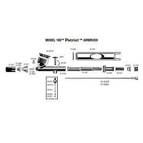 Replacement Parts for Badger 105 Xtreme Patriot Airbrushes - merriartist.com