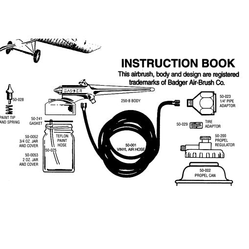 Replacement Parts for Badger 250 Mini Spraygun - merriartist.com